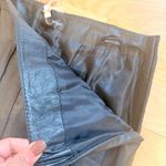 Size 14 100% Genuine Leather Pleated Skirt Black Knee Elegant Classic Metrostyle Photo 5