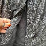 White House | Black Market Animal-Print Foil Shirt Dress Silver Black Snake Size 6 Photo 4