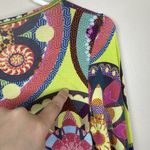 Fuzzi Shirt Womens Small Multi Color Bright Loud Kaleidoscope Print Long Sleeves Yellow Photo 9