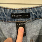 Sincerely Jules  Jean Size 29 Cargo Baggy Relaxed Fit Denim Pant Med Wash Cuff Photo 6