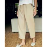 Quince  NWT 100% European Linen Pants in Driftwood Tan Size Small Photo 2