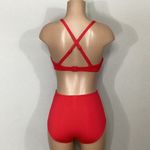 Seafolly New.  red petal edge high rise bikini. USA SIZE 8DD/6-bottom Photo 7