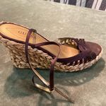 Guess #165   Women's Brown and Ratan Wedge Sandals Photo 1