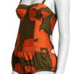 Marimekko H&M ladies patterned sleeveless corset overall shorts size US 8 Photo 0