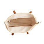 btb Los Angeles Lucy Tote, Straw Woven Pom Pom Vacation Beach Bag, Natural, NWT Tan Photo 8