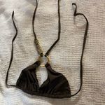Beach Bunny  Beaded Bikini Top Brown Gold As Is Photo 4