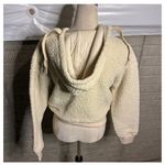 OFFLINE by Aerie Cream Sherpa Fleece Zip Up Hoodie Jacket Cropped Size S Photo 3
