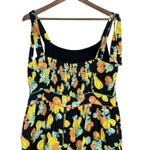 Adelyn Rae Adeyln Rae Black Fruit Floral Print Tiered Midi Dress Tie Shoulder Smocked NWT Photo 1