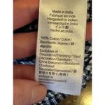 J.Crew  Shirt Women Small Navy Blue White Cotton Gingham‎ Smocked Cropped Top Photo 7