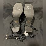 Walmart Elegant Women’s Lace Up Square Toe Black Heels Size US 9 Photo 1