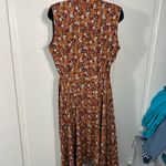 Nanette Lepore Women's Sleeveless High Low Brown Black Floral Dress SZ 8… Photo 5
