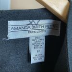 Amanda Smith NEW 100% Linen Black Shift Dress Size 8 Petite Career Modern Photo 5