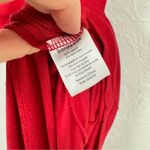 Bordeaux  Red Half Sleeve Bodycon Midi Dress Women’s M Stretch Casual Summer Photo 9