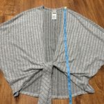Chico's Womens Tie Front Gray Cocoon Cardigan Sweater XS OO Ribbed Mono Striped Photo 8