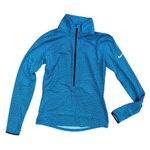 Nike Pro Half Zip Pullover Womens Size Medium Blue Polka Dot Long Sleeve Dri-Fit Photo 0