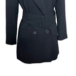 ZARA Belted Blazer Dress Women’s Size Medium Black Double Breasted Short Photo 4