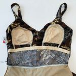 Maxine of Hollywood Vintage Romper Swimwear Tropical Leaf Print Lined Women 14 Photo 8