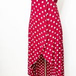 Privacy Please Revolve Women's  Red Polka Dot High Low Dress XS Photo 4