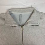 Athleta  women's 1x cozy 1/4 zip pullover sweatshirt gray cream prep Lulu athleti Photo 4