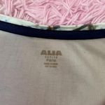 Alia Petite Art Gallery Print Top Rhinestone Detail 3/4 Sleeve V Neck Yellow Size undefined Photo 4