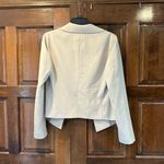 Hugo Boss  Katalla Crepe Open Front Blazer Size 8 Beige Cream Modern Minimalist Photo 1