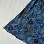 Faded Glory Vintage Blue‎ Jean Mixed Media Paisley Maxi Dress M Babydoll Empire Waist Y2K Photo 2