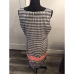 Mario Serrani Italy Shift Print Stretch Dress 12 sleeveless Geometric Print EUC Photo 2