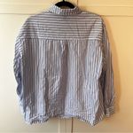 Princess Polly  Women’s Laverne Stripe Long Sleeve Button Down Shirt White Size 6 Photo 2