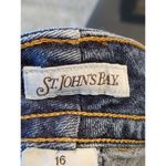 st. john's bay  Women's Blue Denim Cotton Straight Pull On Casual Jeans Skirt 16 Photo 9