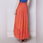 Anthropologie  Floreat Sanoh Gauze Orange Maxi Skirt Photo 2