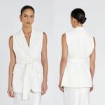 DISSH Sloan White Sleeveless Linen Blend Vest US 4 AU 8 NWT‎ Photo 1