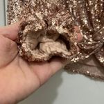 Cable and Gauge  rose gold sequin sparkle knot tie top size XS Photo 3
