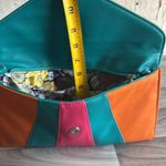 Orange and Pink Chevron Clutch with Geometric Design Photo 13