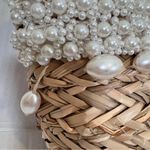 Boston Proper  Pia Rossini Straw Pearl Handbag Tote Bag Beach Summer Vacation NEW Photo 9