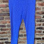 Tuff Athletics  Blue Static Cropped Ankle Leggings Women's Size XL Photo 0