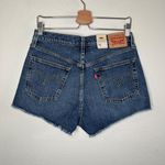 Levi's  501 Womens High Waisted Dark Wash Cut Off Denim Shorts Size 30 Photo 2