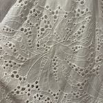 ZARA  Midi Dress XS White Eyelet Tiered Cutout Photo 3