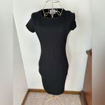 Princess Polly  black ribbed short sleeve dress size 4 Photo 4