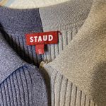 STAUD  Milton Fama Gray Colorblock Ribbed Long Sleeve Shirt S Photo 7