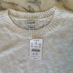 J.Crew NWT Women's White Beach Sweater Crew Neck Pullover Coastal Casual Sz XXS Photo 5
