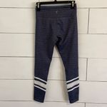 Zyia  Light N Tight Blue Melange White Mesh Stripe Leggings. Size Small. Photo 3