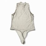 House Of Harlow 1960 Silver Metallic Bodysuit Thong Mock Neck Top M Size M Photo 2