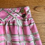 Vineyard Vines  Silk Printed Lined Mini Skirt Pink Orange Taupe Women’s Size O Photo 6
