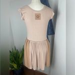 POL NWOT Stretchy Two-Tone Mini Dress Coastal Cowgirl Ribbed Scoop Neck Tan Beige Photo 5