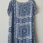 Olivaceous Blue Bandana Print Dress Photo 5