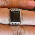 Casual black resin S925 silver ring size 7.5 Photo 8