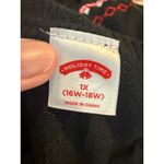 Holiday Time Black Merry Christmas Snowflake Ugly Sweater Women 1X Knit Party Photo 4