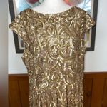 Badgley Mischka Stunning  Gold Floral Sequin Prom/Pageant Dress! Photo 2