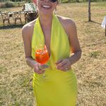 Gianni Bini  Halter Cowl Neck Satin Slip Maxi Dress Chartreuse Photo 2