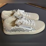 Steve Madden Cream Studded Low-Top Sneakers with Suede Finish Photo 4